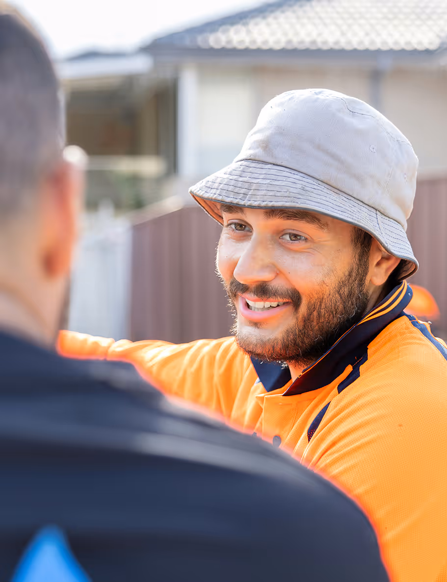 Aussie tradie chat with client