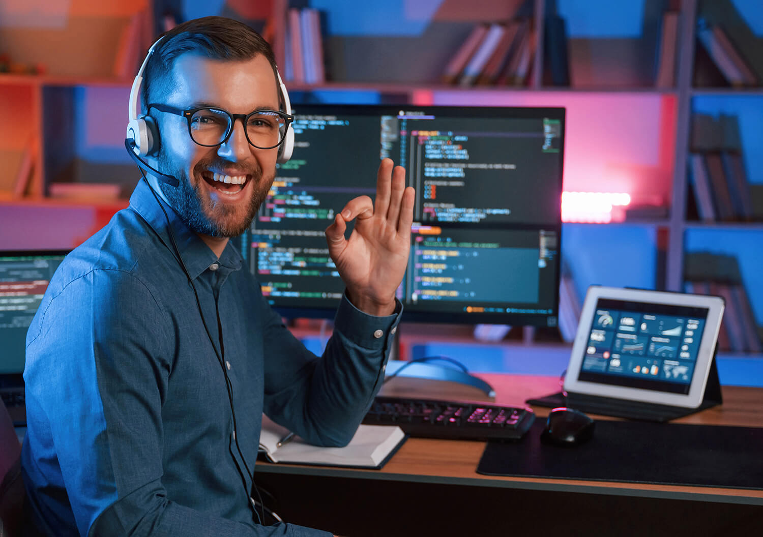 Programmer with coding interface and control system touchpad