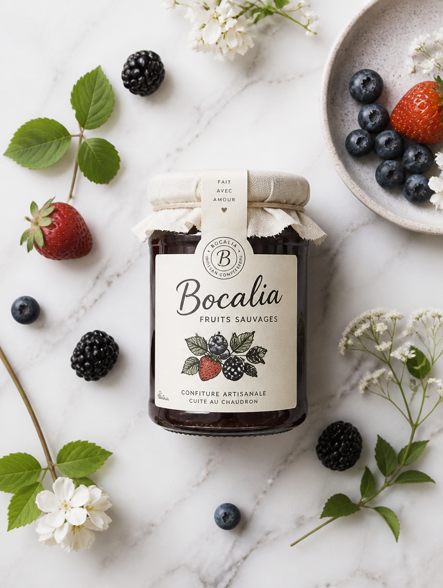 Graphique — visuel packaging confiture artisanale