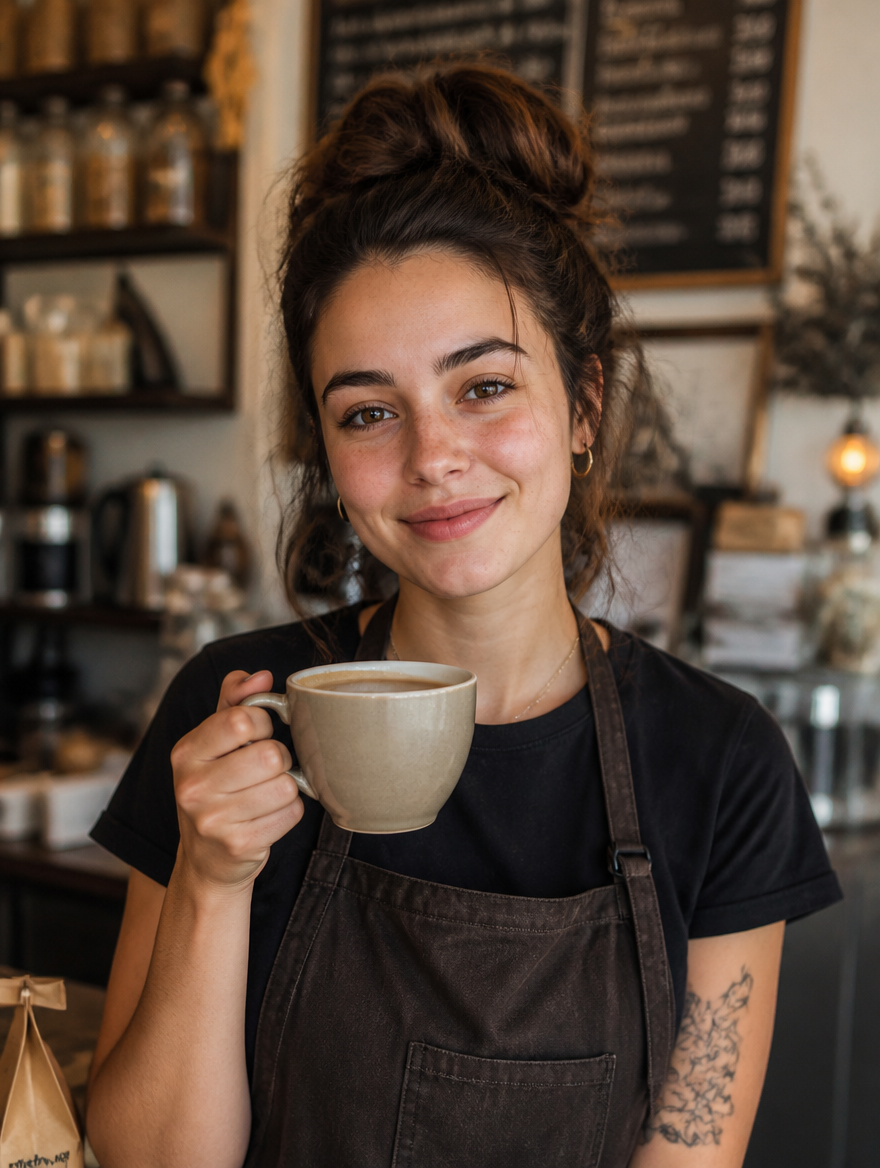 Portrait — barista café identité humaine