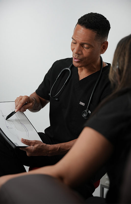 Liposuction consultation with Dr. Gibbs.