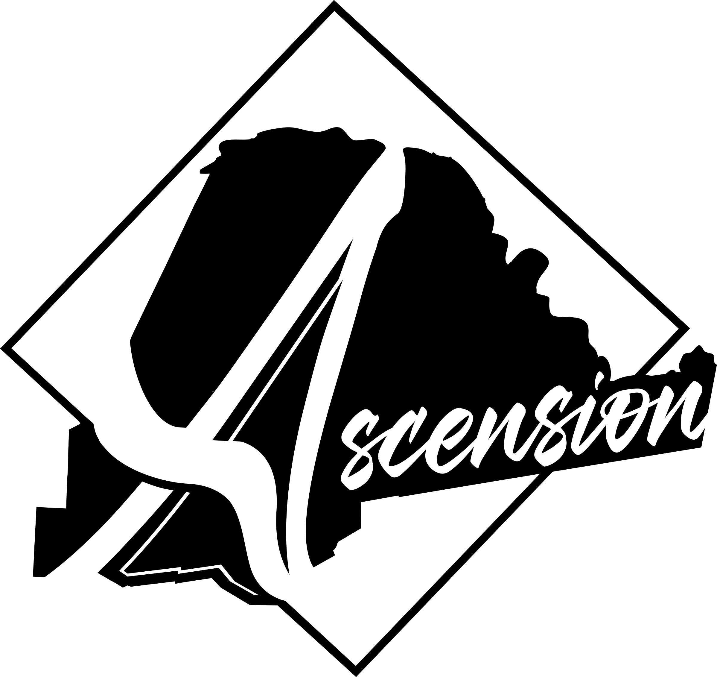 Ascension Parish New Logo - Black and White