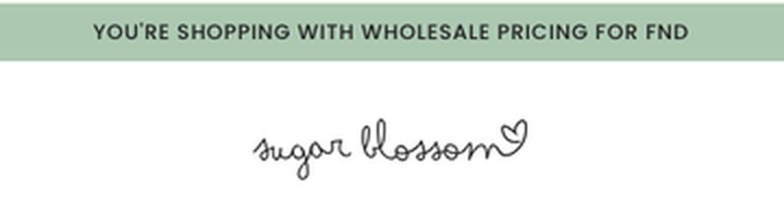 Close-up of the green bar: You're shopping with wholesale pricing for FND.