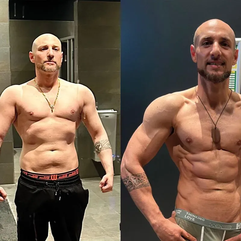 Erfolgsbeispiel 1, nach dem Coaching mit Niko: von 25% KFA auf 10% KFA in 4 Monaten