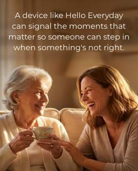 Mom and daughter sharing a moment