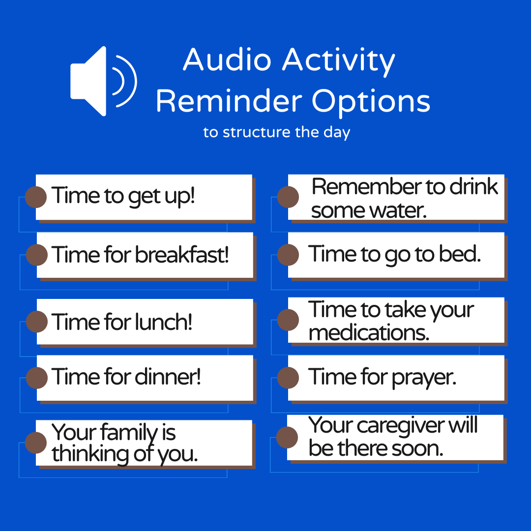audio reminder activity options