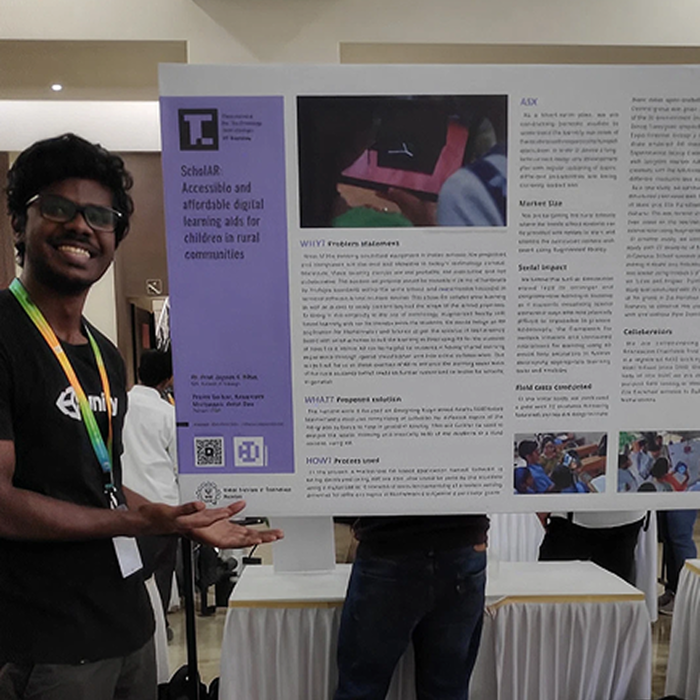 Presenting the research poster at the ICCE conference