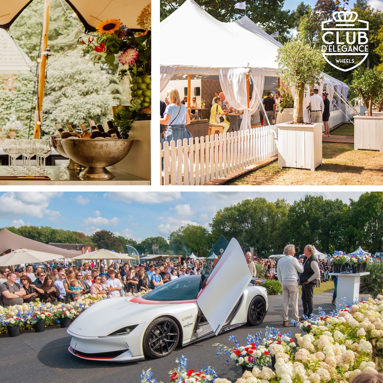 Club d'Elegance in de boomgaard van Landgoed Mariënwaerdt
