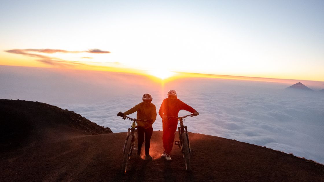 Rob Warner biking on the famous Acetenango Volcano in Antigua Guatemala