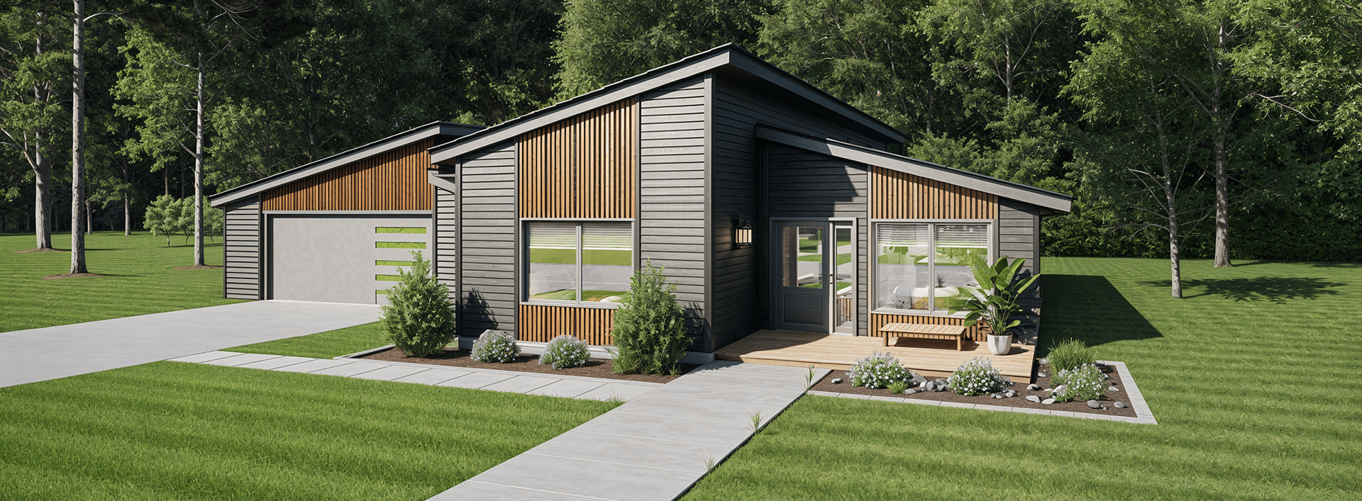 Modern system built modular home