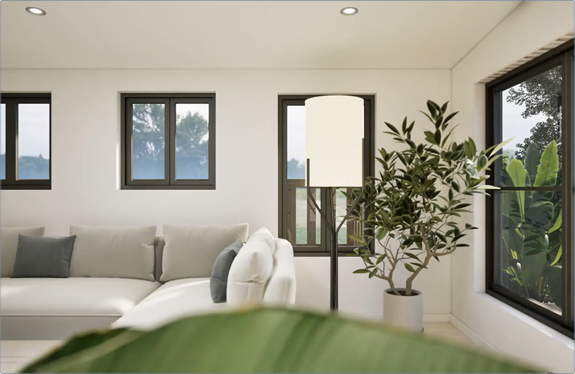 Woman designing the interior of a home