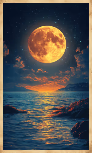 A glowing halo encircling the moon at night, symbolizing clarity and divine alignment.