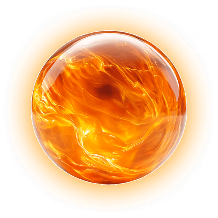 Colorful glowing aura energy sphere representing orange aura and its spiritual vibration