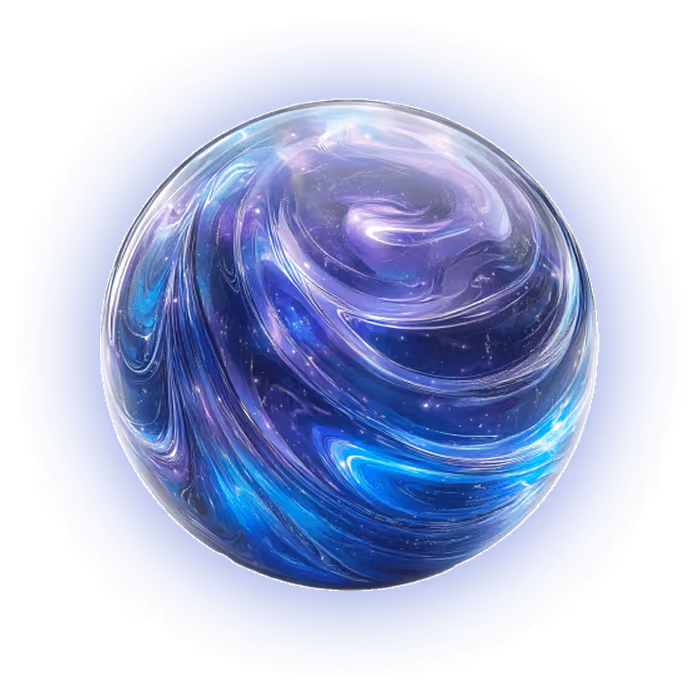 Colorful glowing aura energy sphere representing indigo aura and its spiritual vibration