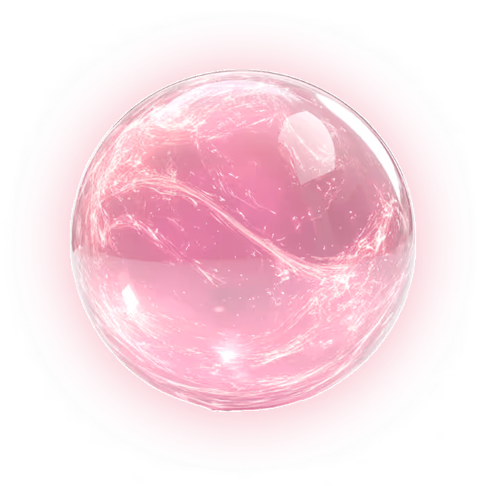 Colorful glowing aura energy sphere representing pink aura and its spiritual vibration