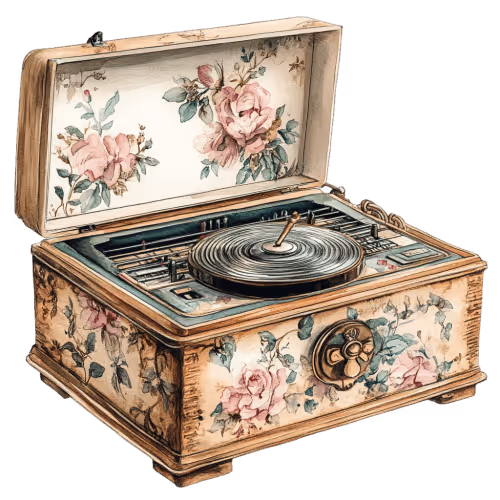 Vintage music box symbolizing mystical message and spiritual insight, offering guidance through an intuitive reading