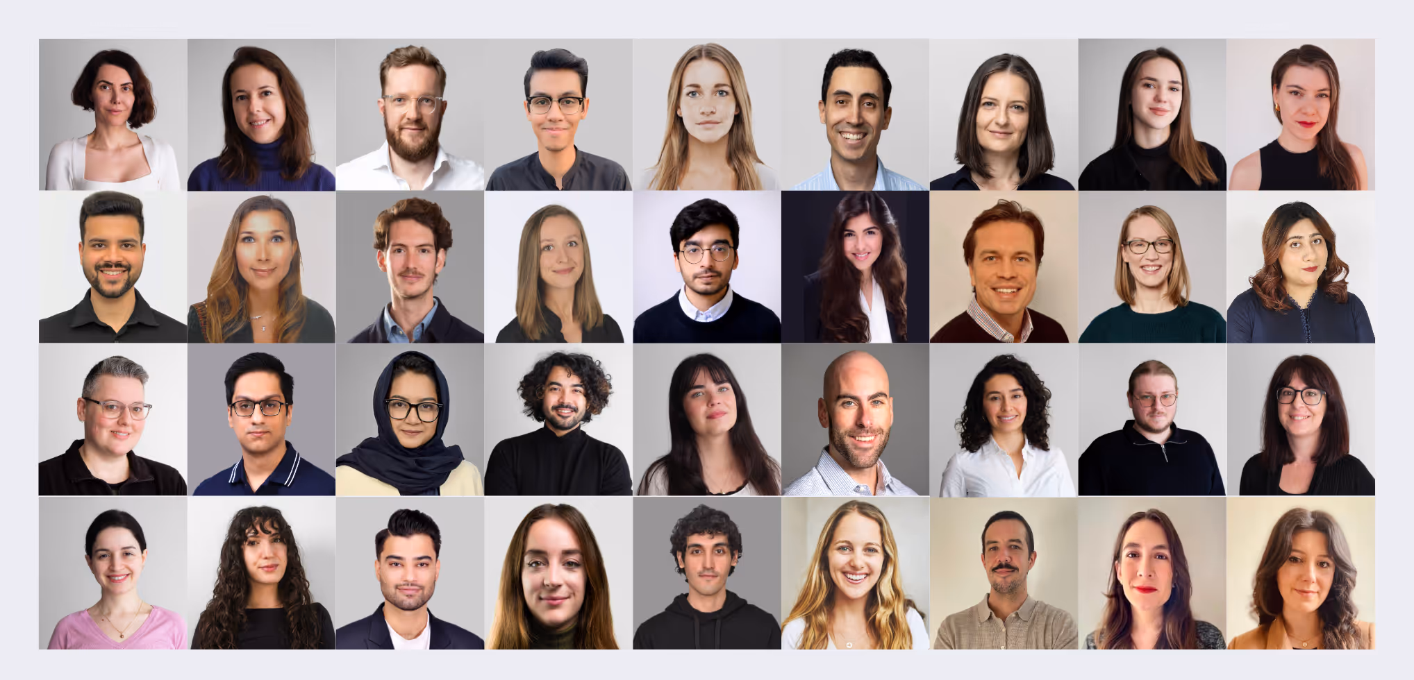 Collage of Product People employee headshots, highlighting a diverse team at a leading product management consulting company.