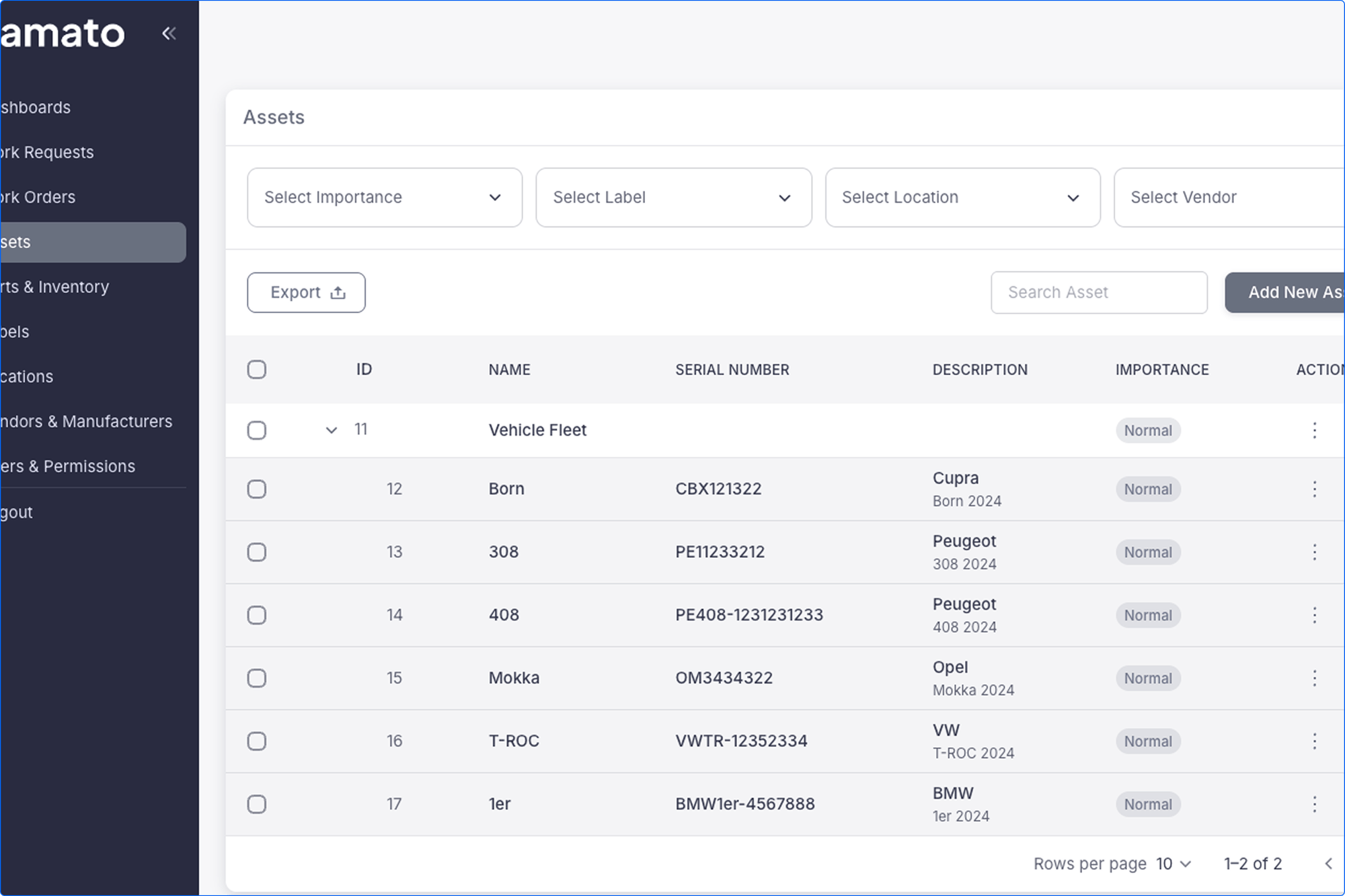 tamato · Enterprise Asset & Maintenance Management Solutions