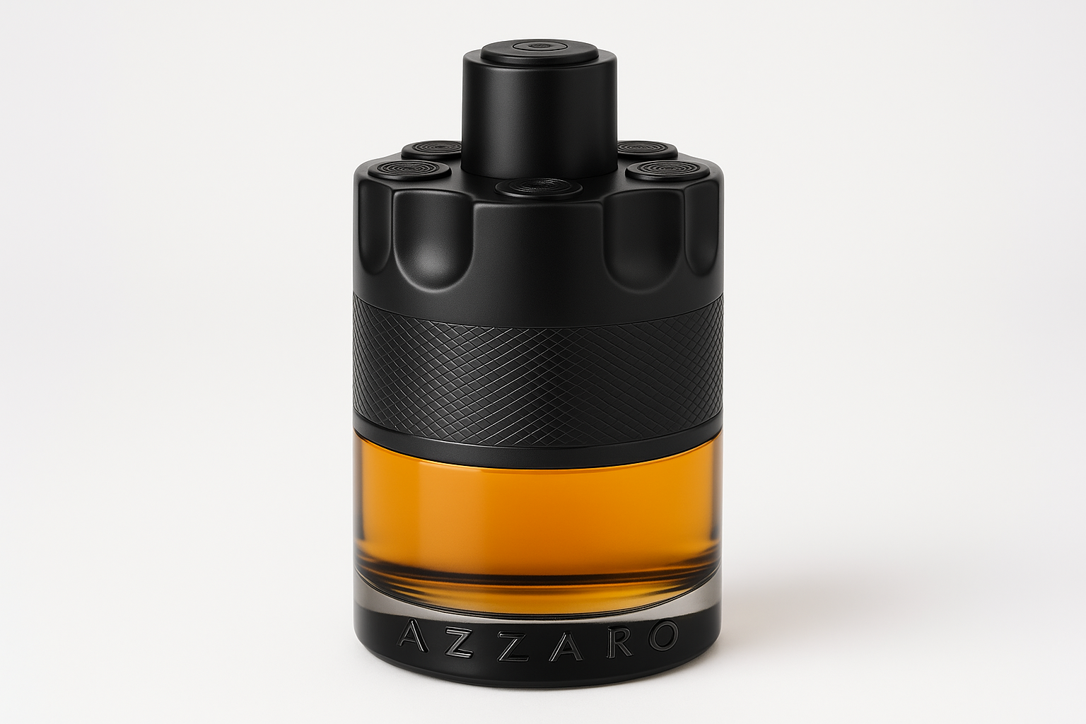 Azzaro Most Wanted bottle against a light background.