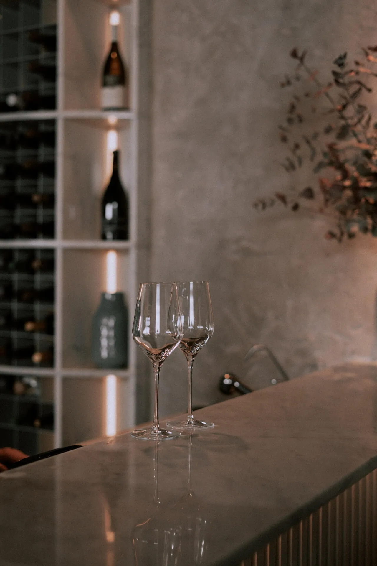 Wine bottle on a table