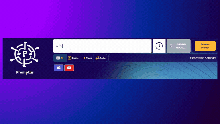 Promptus Playground — Enhance Prompt feature
