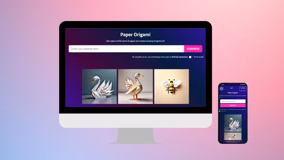 paper origami ai image generation website