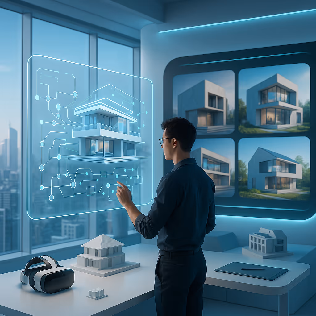 Flujo de trabajo arquitectónico 3D con Promptus