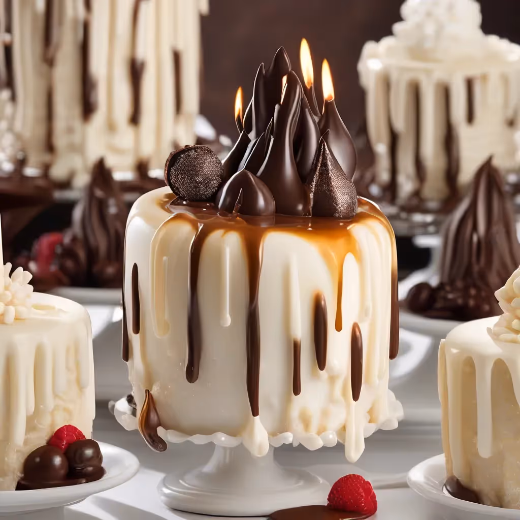 Un pastel de un solo nivel esculpido en una escena boscosa en miniatura: crema de mantequilla con textura de musgo, hongos hechos de merengue y pequeños bichos de pasta de azúcar que se asoman.