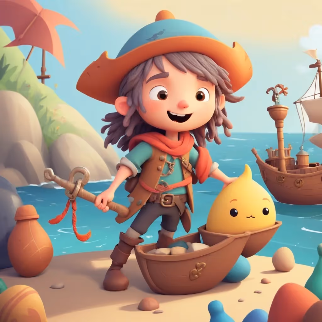 Home-shy pebble-folk artisan Cas is whisked aboard a pirate ship to recover treasure stolen by a sea-dragon. 