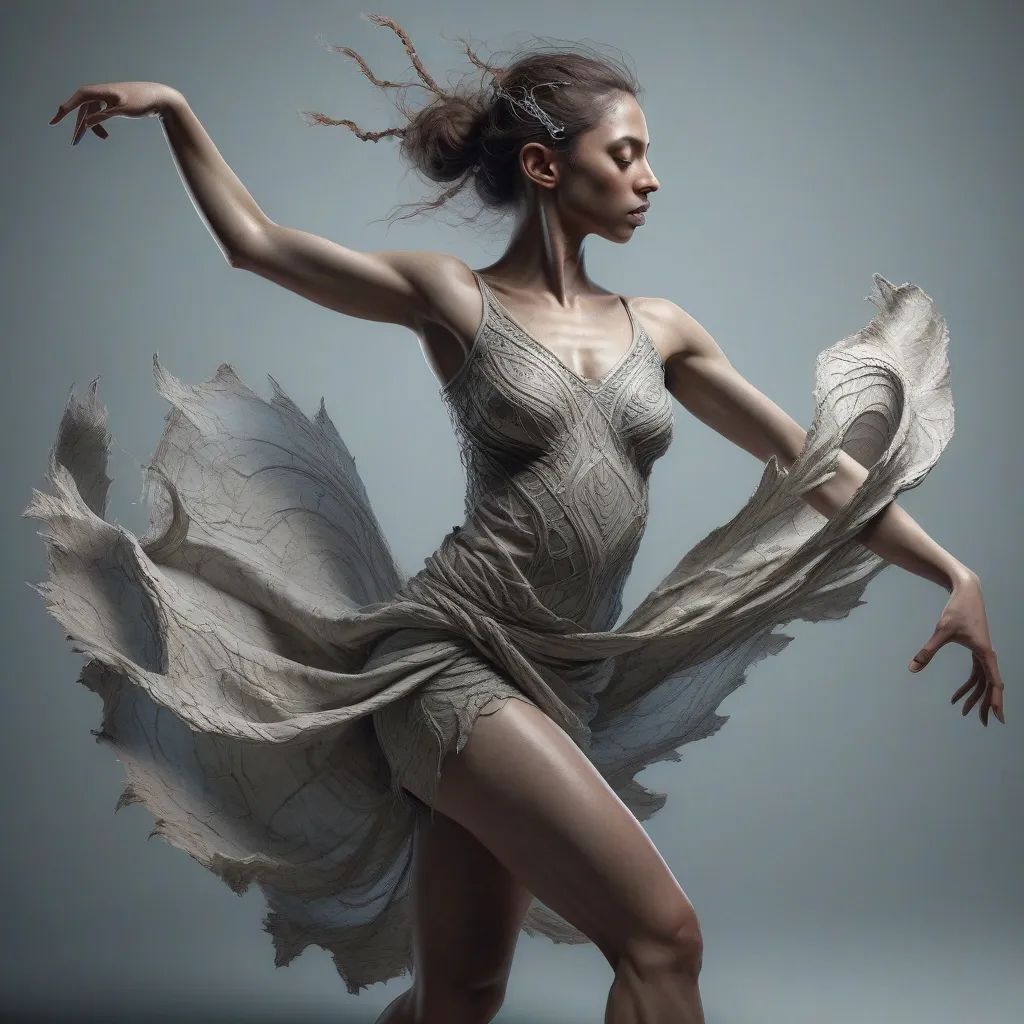 Mythical creature of woman dancing generated on Promptus local AI app