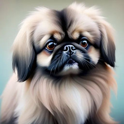 Pet portrait AI generator of dog.