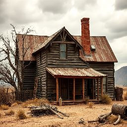 Wild west western style house created on AI.