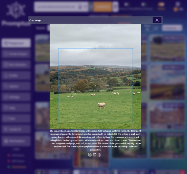 ai image describe in promptus