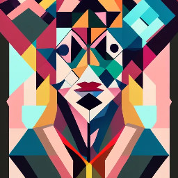 Cubism dimension face modern artwork generated on Promptus AI