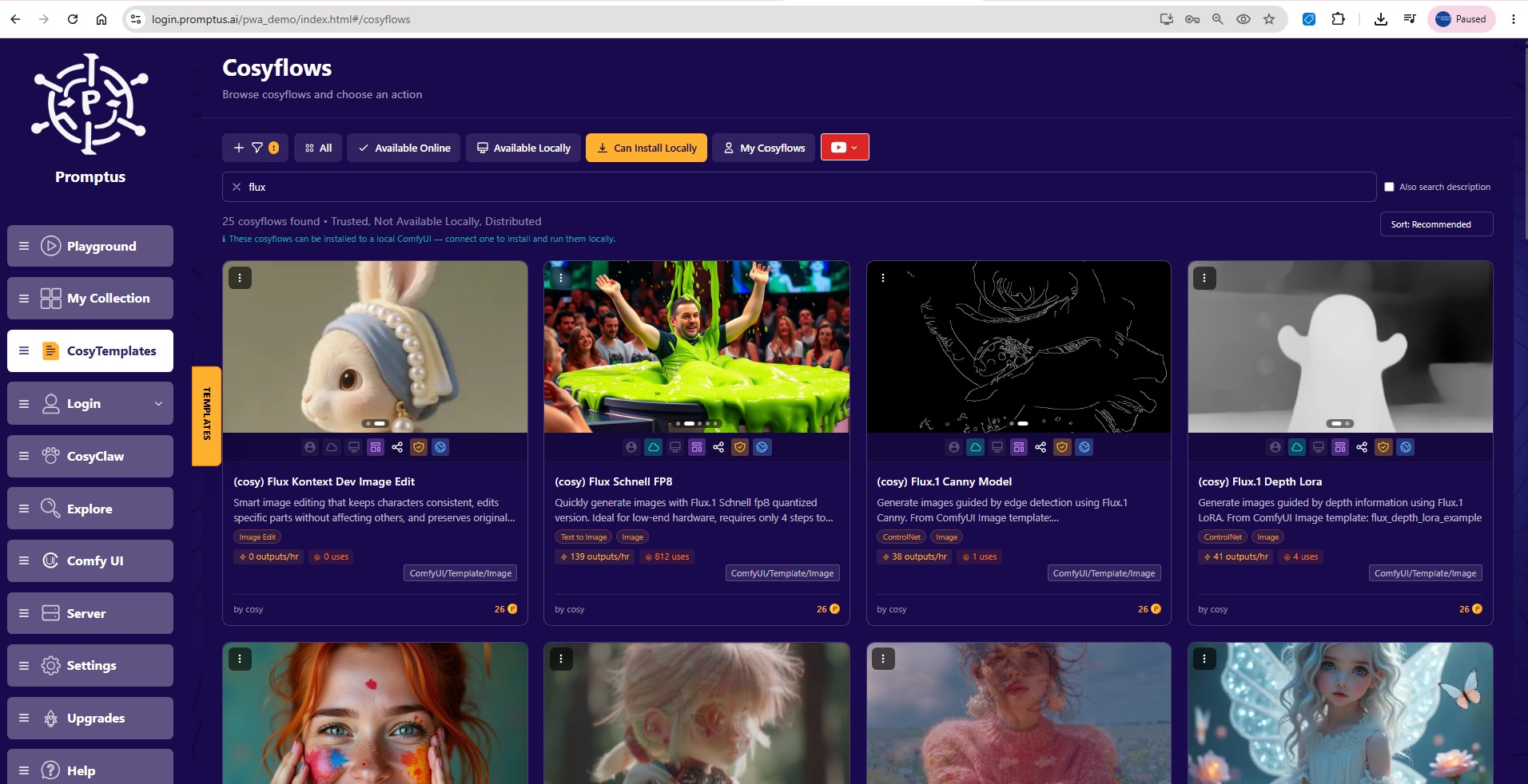flux image generator worffkflows