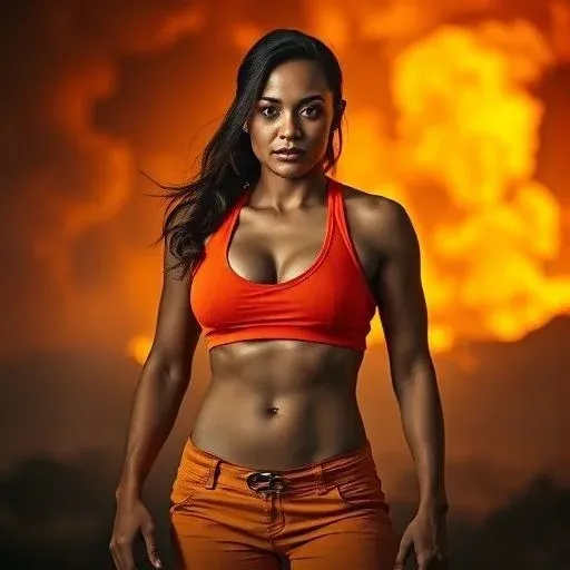 Create Female Firefighter AI Images With Promptus Studio