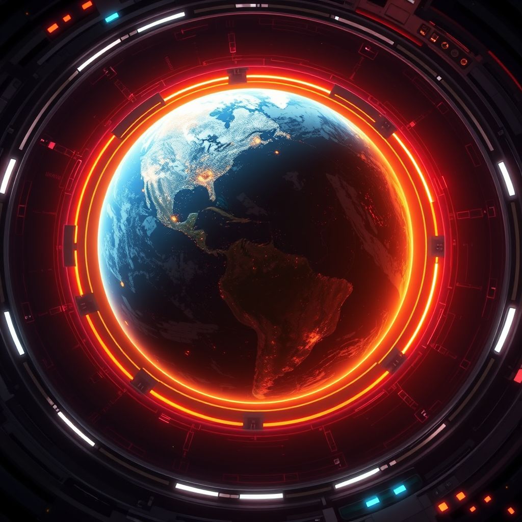 Earth style cyber style AI image created on Promptus.