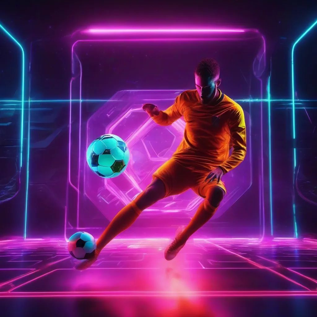 Cybernetic man with two balls