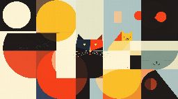 Miauhaus art style created by Jack on Promptus local AI app.