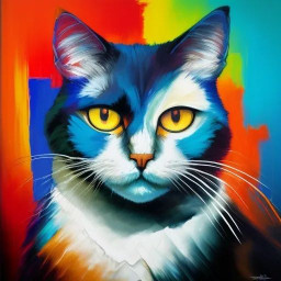 Cat artwork using Promptus miauhaus art generator
