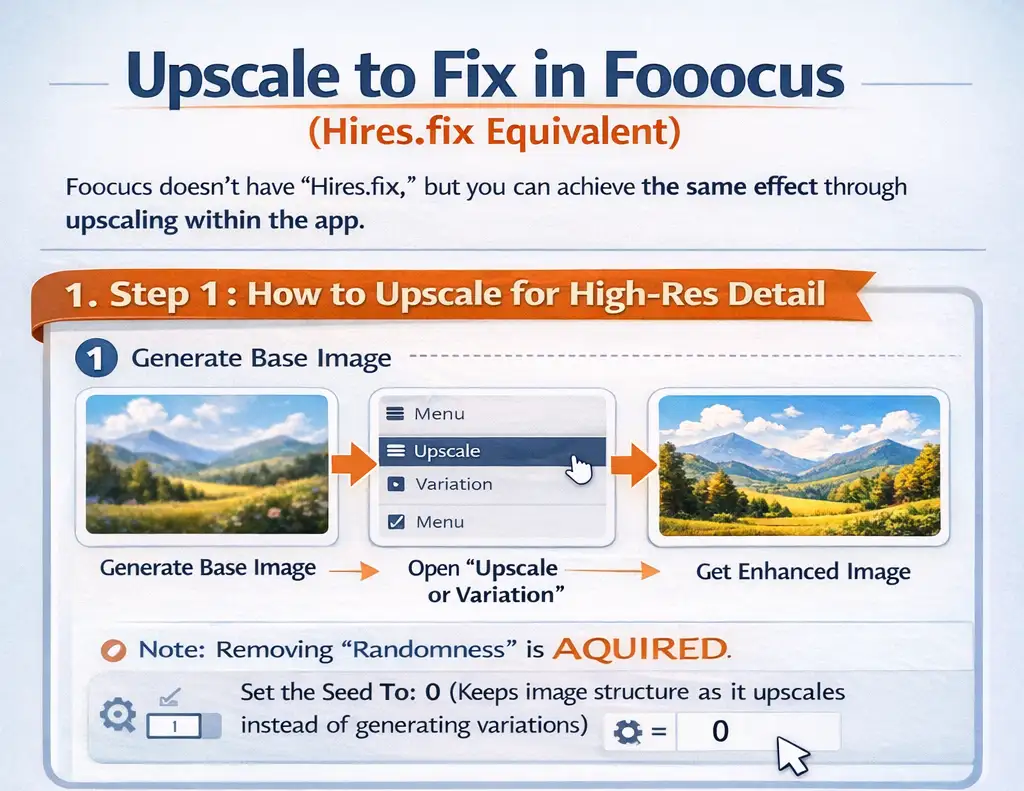 How to Do a Hires.fix-Style Workflow in Fooocus