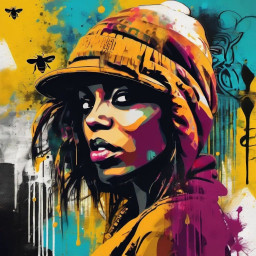 KI-Generator für Hip-Hop-Graffiti.
