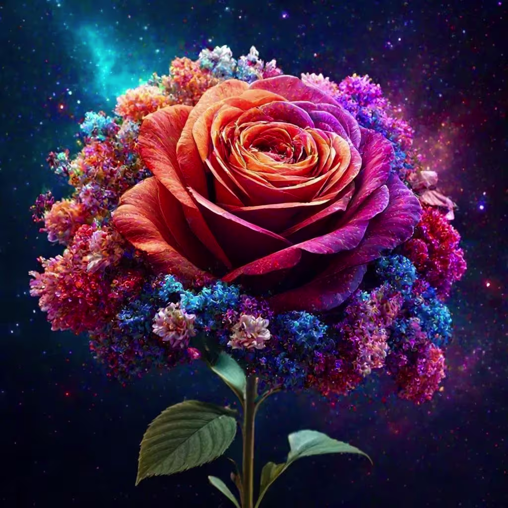 Email a free a custom AI valentines bouquet of flowers and a message to your lover, friend, or family.