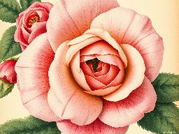 Bushy pink flower blooming artwork