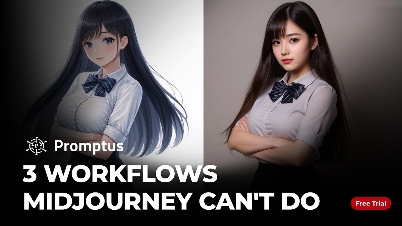 Flux outpainting, illustration to realism and INFL8 inflate workflows in Promptus