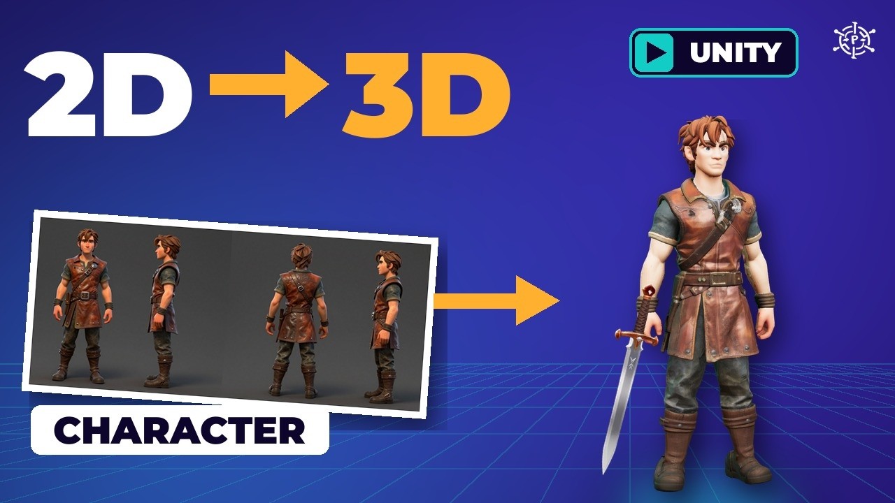 An AI-generated adventurer character with a sword walking in Unity