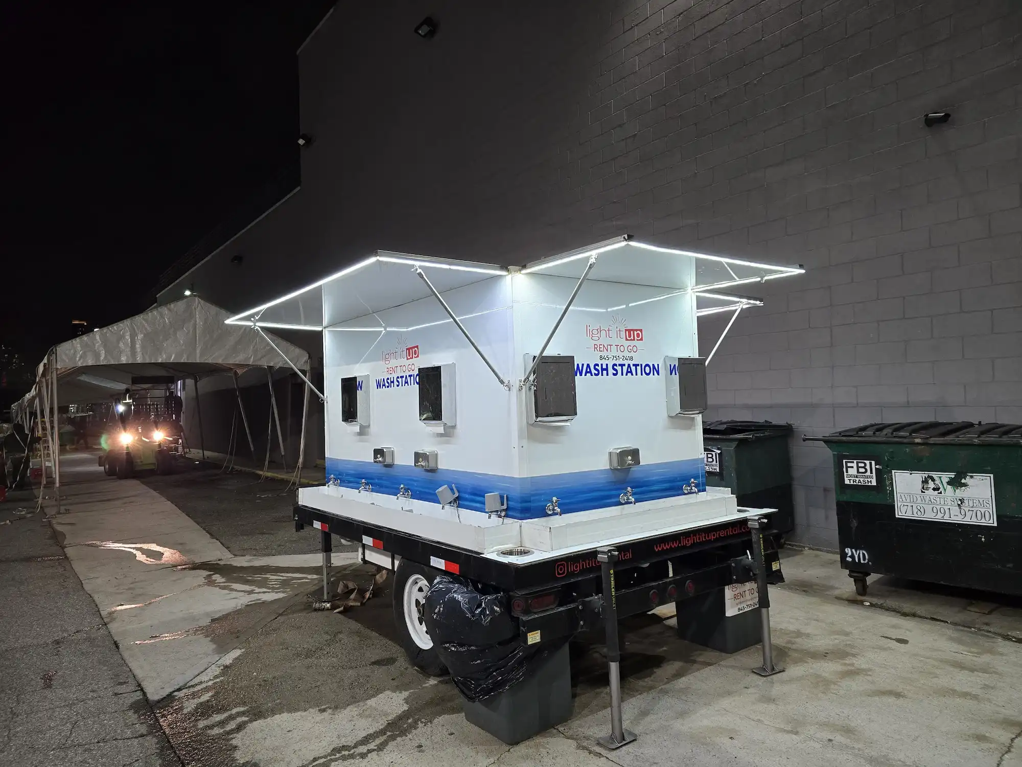 small wash station trailer for rent in the tri-state area
