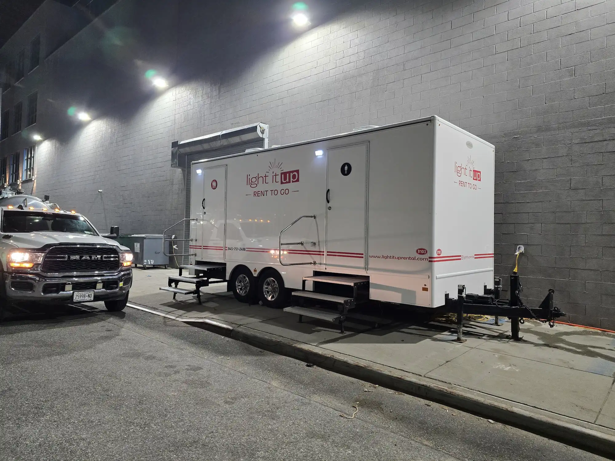 8 station restroom trailer for rent in the tri-state area