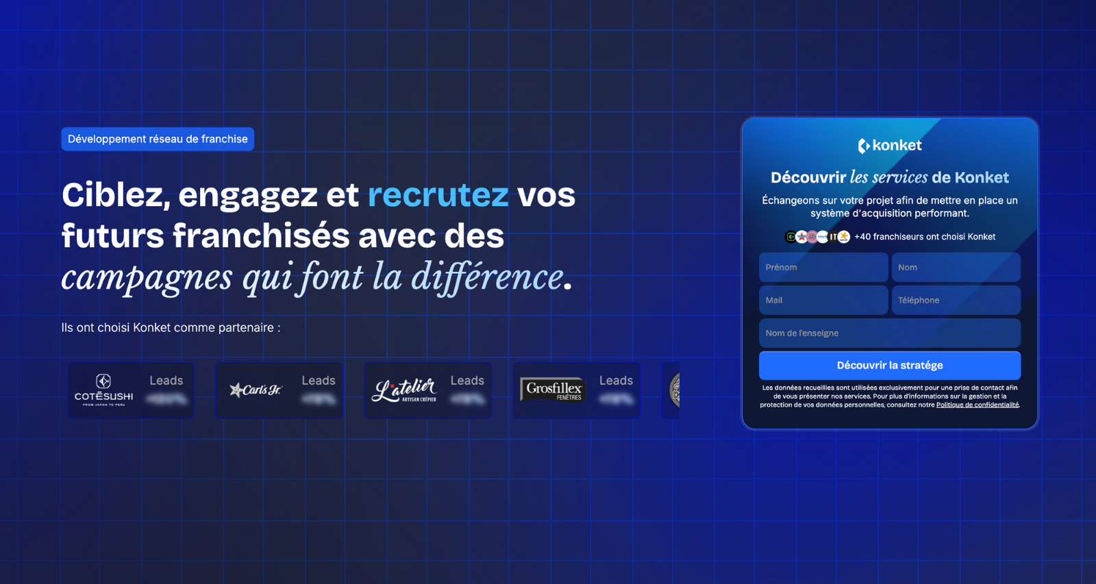 recrutement de franchisés