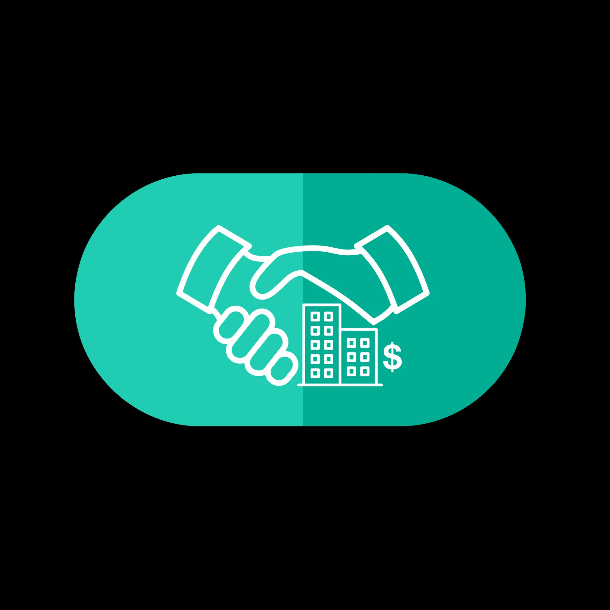 Two hands shaking each other over a piece of paper.